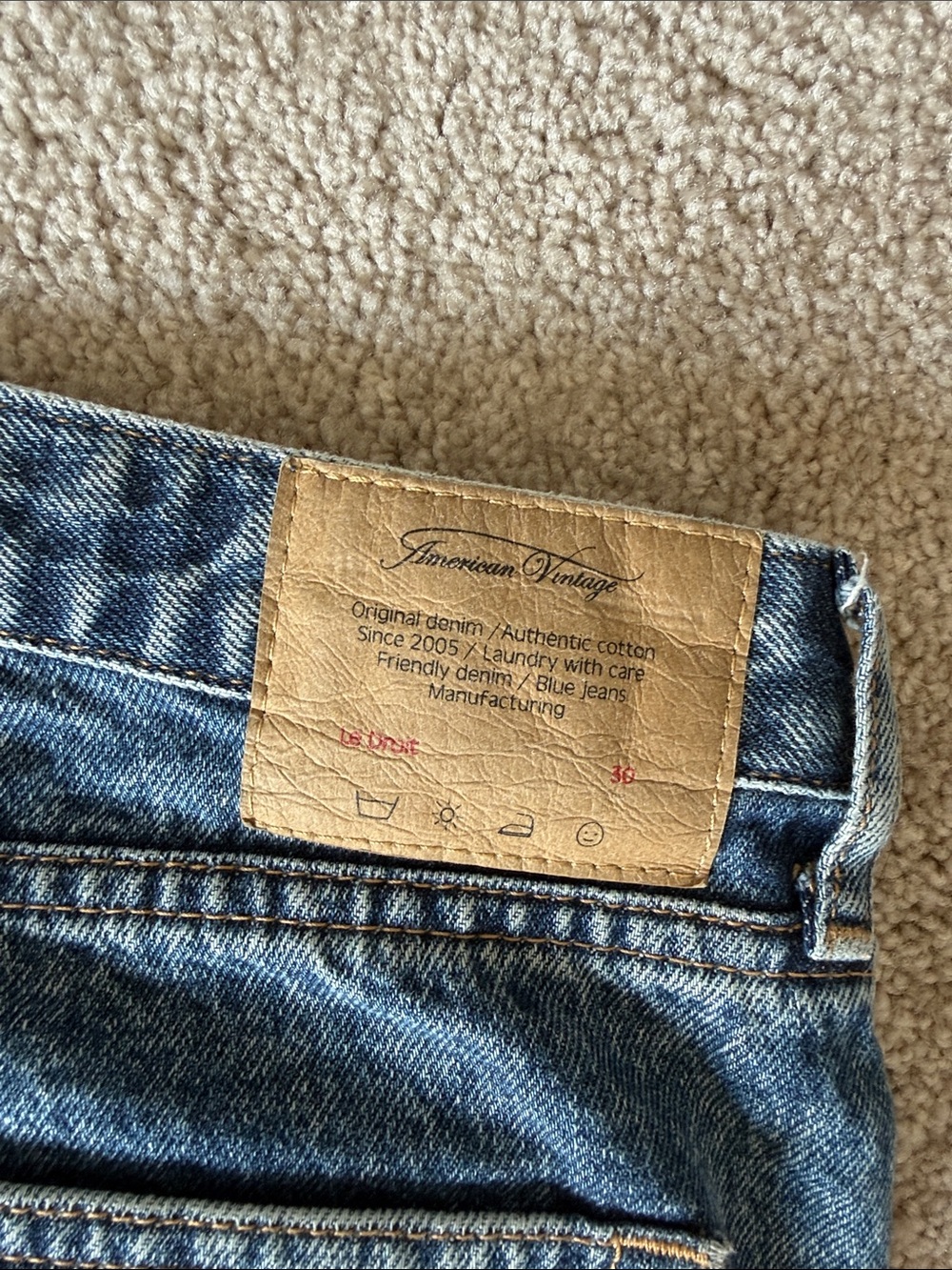 American Vintage Driot Boyfriend Medium Wash Jeans - Picture 8 of 10